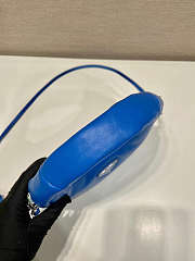 Prada Soft Mini Leather Tote Bag Blue Size 21x12x6cm - 5