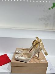 Christian Louboutin Cassia Lace Up Loubi Crepe Satin Beige 10cm - 5