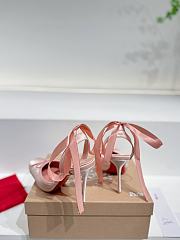 Christian Louboutin Cassia Lace Up Loubi Crepe Satin Pink 10cm - 5