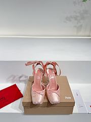 Christian Louboutin Cassia Lace Up Loubi Crepe Satin Pink 10cm - 4