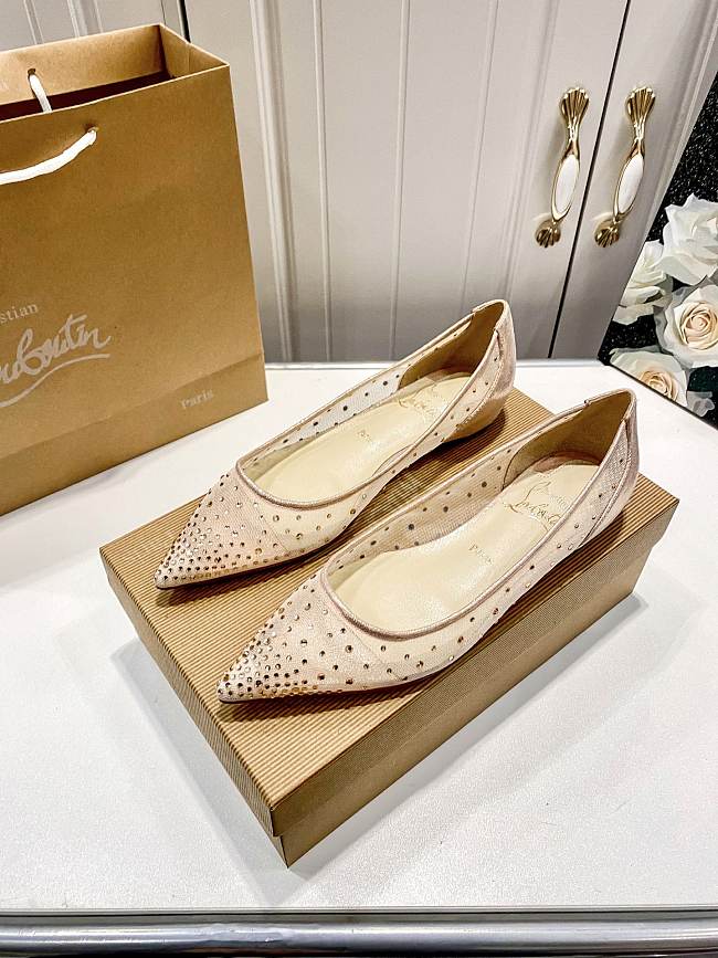 Christian Louboutin Follies Strass Flat Rhinestones C2205-01 - 1