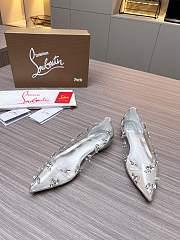 Christian Louboutin Follies Strass Flat Silver - 3