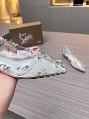 Christian Louboutin Follies Strass Flat Silver - 4