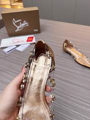Christian Louboutin Follies Strass Flat Gold - 5