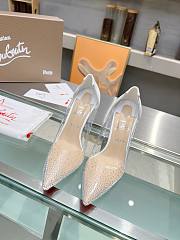 Christian Louboutin Follies Strass Heels White 10cm - 4