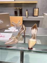 Christian Louboutin Follies Strass Heels Gold 10cm - 4