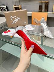 Christian Louboutin Follies Strass Heels Silver 10cm - 3