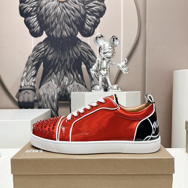 Christian Louboutin Fun Louis Junior Spikes Blacks Red - 1