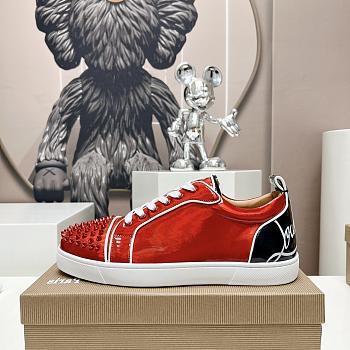Christian Louboutin Fun Louis Junior Spikes Blacks Red