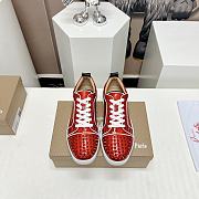 Christian Louboutin Fun Louis Junior Spikes Blacks Red - 6