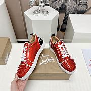 Christian Louboutin Fun Louis Junior Spikes Blacks Red - 2