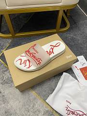 Christian Louboutin Graphic Print Slide White - 3