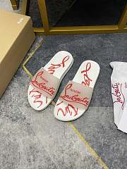 Christian Louboutin Graphic Print Slide White - 2
