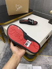 Christian Louboutin Graphic Print Slide Black  - 4