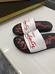 Christian Louboutin Graphic Print Slide Black White - 6