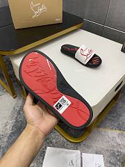 Christian Louboutin Graphic Print Slide Black White - 5