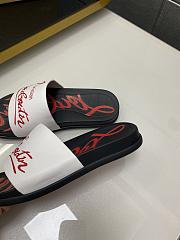 Christian Louboutin Graphic Print Slide Black White - 4