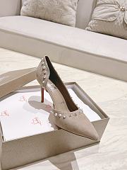 Christian Louboutin Heels C0254 Velvet lrishell 9cm - 4