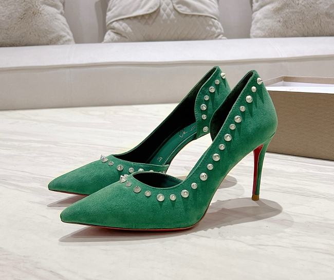 Christian Louboutin Heels C0256 Velvet lrishell 9cm - 1