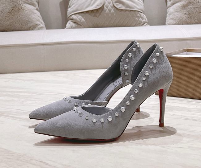 Christian Louboutin Heels C0257 Velvet lrishell 9cm - 1