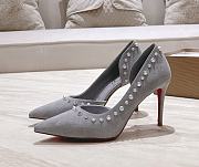 Christian Louboutin Heels C0257 Velvet lrishell 9cm - 1