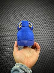 Christian Louboutin Louis Junior Spikes Orlato Flat Blue Glitter - 2