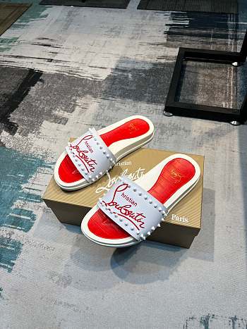 Christian Louboutin Slide Logo Spikes C5441