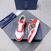 Dior B27 Low Red Gray Sneaker D0200 - 1
