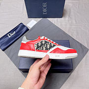 Dior B27 Low Red Gray Sneaker D0200 - 4