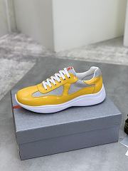 Prada America's Cup Low-top Sneakers Silver Yellow - 6
