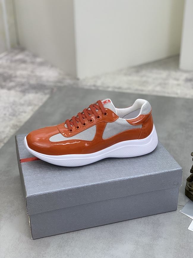 Prada America's Cup Low-top Sneakers Silver Orange - 1