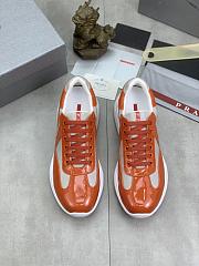 Prada America's Cup Low-top Sneakers Silver Orange - 5