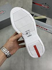 Prada America's Cup Low-top Sneakers Silver Orange - 4