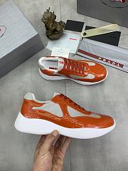 Prada America's Cup Low-top Sneakers Silver Orange - 2