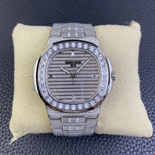 Patek Philippe Nautilus Silver White Watch P2547 - 1