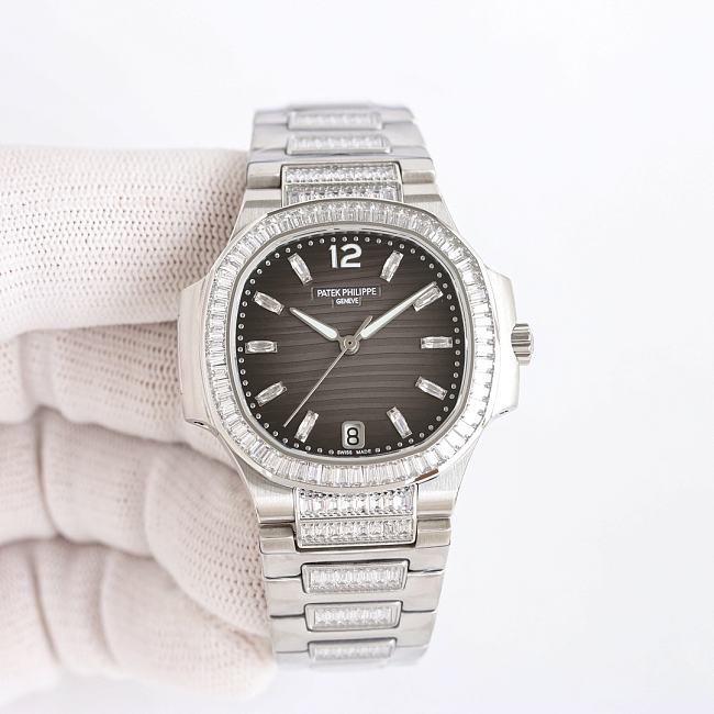 Patek Philippe Nautilus Silver White Watch P2546 - 1