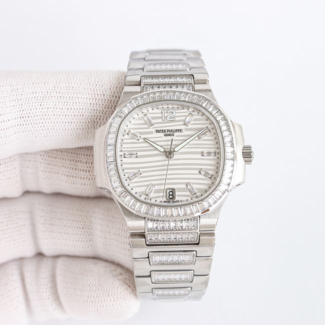 Patek Philippe Nautilus Silver White Watch P2545 - 1