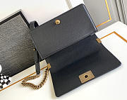 Chanel Boy Handle Logo Black Gold Size 25x8x14CM - 2