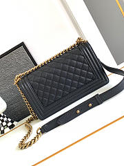 Chanel Boy Handle Logo Black Gold Size 25x8x14CM - 4
