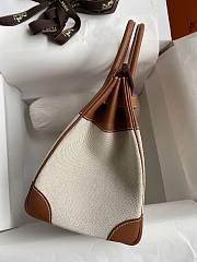 Hermes Birkin 25 Ecru Gold Toile Canvas HM45H1 Size 25x19x12cm - 2