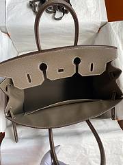 Hermes Birkin 25 Ecru Gold Toile Canvas HM45H3 Size 25x19x12cm - 3