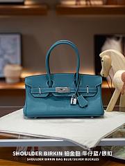 Hermes Birkin 30 Evercolor Palladium Etoupe H3250 Size 30×22×16cm - 1