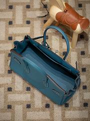 Hermes Birkin 30 Evercolor Palladium Etoupe H3250 Size 30×22×16cm - 5