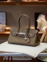 Hermes Birkin 30 Evercolor Palladium Etoupe H3251 Size 30×22×16cm - 6
