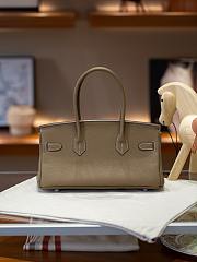Hermes Birkin 30 Evercolor Palladium Etoupe H3251 Size 30×22×16cm - 5