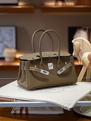 Hermes Birkin 30 Evercolor Palladium Etoupe H3251 Size 30×22×16cm - 4