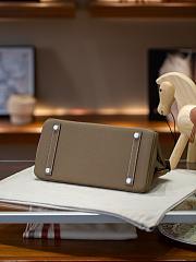 Hermes Birkin 30 Evercolor Palladium Etoupe H3251 Size 30×22×16cm - 3