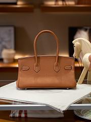 Hermes Birkin 30 Evercolor Palladium Etoupe H3252 Size 30×22×16cm - 4