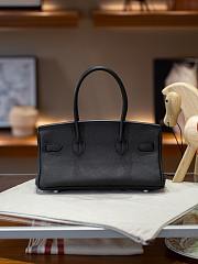 Hermes Birkin 30 Evercolor Palladium Etoupe H3253 Size 30×22×16cm - 3