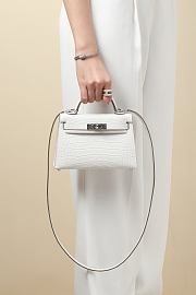 Hermes Kelly Crossbody Bag Crocodile HM9610 Size 19x12x6cm - 3